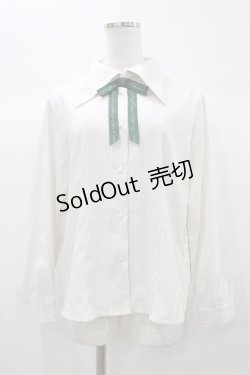 画像1: Fi.n.t / ロゴタイ付きビッグカラーブラウス Free BEIGE H-25-12-28-057-CA-BL-NS-ZH