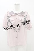 To Alice / フリルブラウス M ピンク H-25-12-28-060-LO-BL-NS-ZH