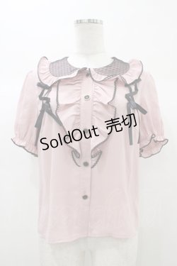 画像1: To Alice / フリルブラウス M ピンク H-25-12-28-060-LO-BL-NS-ZH