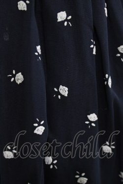 画像4: Jane Marple / Sprinkled flowers wrapped skirt  ネイビー H-25-12-28-1024-JM-SK-KB-ZH
