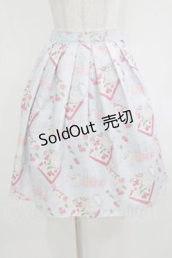 画像1: Emily Temple cute / Pocketチェリースカート  サックス H-25-12-28-1025-ET-SK-KB-ZH