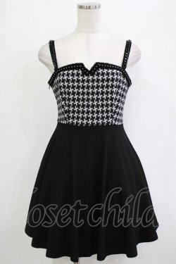 画像1: PUNK RAVE / Swallow gird stitching suspenders punk little black dress XS 黒 H-25-12-28-1026-PU-OP-KB-ZH