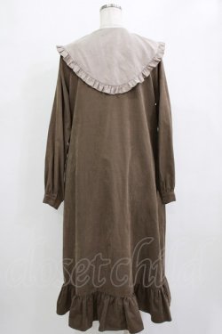 画像3: merry jenny / Bigフリルカラーワンピース  ブラウン H-25-12-28-1028-LO-OP-KB-ZH