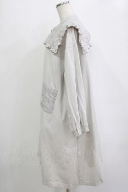 画像2: merry jenny / レースセーラーカラーツイルコート  グレー H-25-12-28-1029-LO-JA-KB-ZH