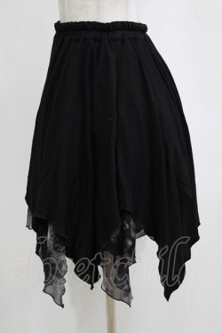 画像2: ALGONQUINS / イレギュラースカート  ブラック×グレー H-25-12-28-1032-AL-SK-KB-ZH