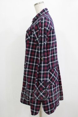 画像2: PEACE NOW / チェックシャツワンピース  ネイビー H-25-12-28-1033-PU-OP-KB-ZH