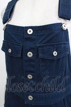 画像4: Candy Stripper / LINEDジャンパースカート  ブルー H-25-12-28-1034-PU-OP-KB-ZH