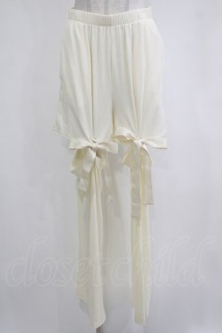画像1: merry jenny / ribbonレッグウォーマーパンツ  アイボリー H-25-12-28-1035-LO-PA-KB-ZH