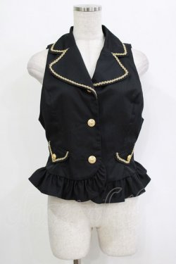 画像1: MA / ネコミミ騎士団プランス・ジレ弐  ブラック×ゴールド H-25-12-28-1036-PU-TO-KB-ZH