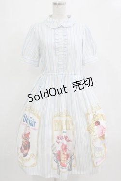 画像1: Emily Temple cute / BIG MENUワンピース M サックス H-25-12-28-1004-ET-OP-KB-ZH