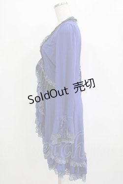 画像2: Ozz Croce / レースフリルロングカーデ  ブルー H-25-12-28-1039-OO-TO-KB-ZH