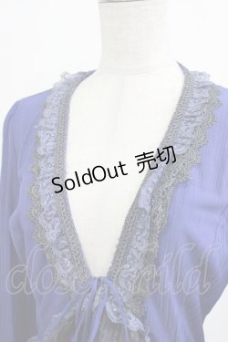 画像4: Ozz Croce / レースフリルロングカーデ  ブルー H-25-12-28-1039-OO-TO-KB-ZH