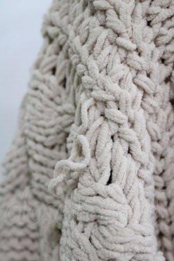 画像4: merry jenny / レースアップケーブルニットカーディガン  ベージュ H-25-12-28-1040-LO-TO-KB-ZH