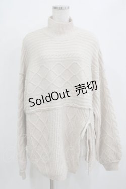 画像1: merry jenny / バックリボンニット  ベージュ H-25-12-28-1043-LO-TO-KB-ZH