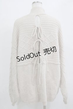 画像3: merry jenny / バックリボンニット  ベージュ H-25-12-28-1043-LO-TO-KB-ZH