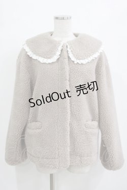 画像1: merry jenny / フリルカラーボアジャケット  ベージュ H-25-12-28-1044-LO-JA-KB-ZH