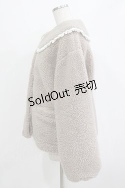 画像2: merry jenny / フリルカラーボアジャケット  ベージュ H-25-12-28-1044-LO-JA-KB-ZH