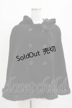 画像1: PEACE NOW / 別珍ダブルボタンケープ  ブラック H-25-12-28-1045-PU-JA-KB-ZH