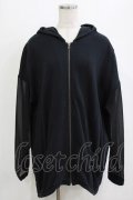 GLAD NEWS / ジョーゼットスリーブパーカー  ブラック H-25-12-28-1046-GL-TO-KB-ZH