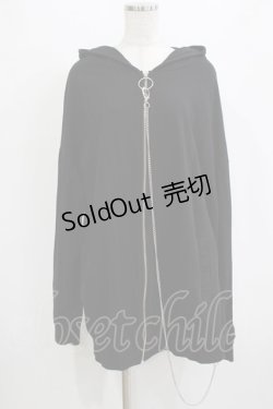 画像1: ankoROCK / チェーンZIPパーカー  ブラック H-25-12-28-1048-PU-TO-KB-ZH