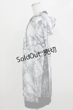 画像2: NieR CLOTHING / 総柄ZIPパーカー F 白 H-25-12-28-1049-PU-TO-KB-ZH