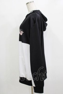 画像2: NieR Clothing / プリントプルパーカー  黒×白 H-25-12-28-1054-PU-TO-KB-ZH