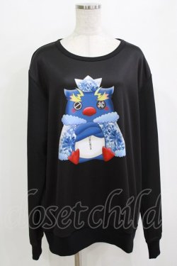 画像1: NieR Clothing / プリントLONG CUTSEW  黒 H-25-12-28-1055-PU-TO-KB-ZH