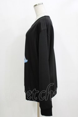 画像2: NieR Clothing / プリントLONG CUTSEW  黒 H-25-12-28-1055-PU-TO-KB-ZH