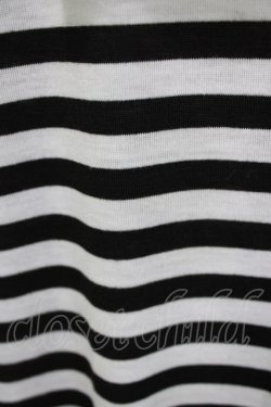 画像4: Drug Honey / ネコミミフードボーダープルパーカー  黒×白 H-25-12-28-1056-PU-TO-KB-ZH