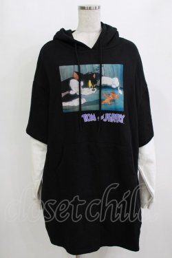 画像1: Candy Stripper / TOM and JERRY LAYERED ワンピース  ブラック H-25-12-28-1060-PU-OP-KB-ZH