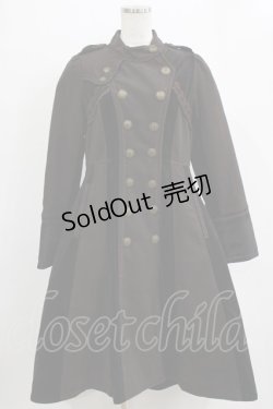 画像1: Ozz oneste / 薔薇刺繍フリルコート  ブラウン H-25-12-28-1006-OO-CO-KB-ZH