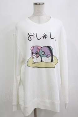 画像1: NieR Clothing / プリントSWEAT  2XL 白 H-25-12-28-1069-PU-TO-KB-ZH