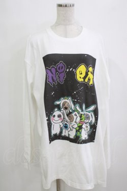 画像1: NieR Clothing / プリントLONG CUTSEW  白 H-25-12-28-1074-PU-TO-KB-ZH