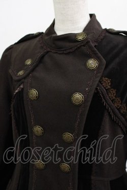 画像5: Ozz oneste / 薔薇刺繍フリルコート  ブラウン H-25-12-28-1006-OO-CO-KB-ZH