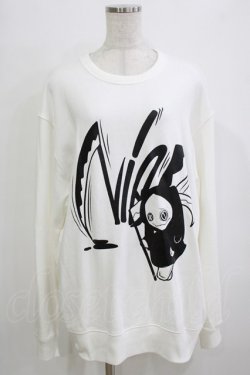 画像1: NieR Clothing / プリントSWEAT  2XL 白 H-25-12-28-1076-PU-TO-KB-ZH