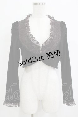 画像1: FRILL / チュール切替ボレロ  ブラック H-25-12-28-1079-HN-TO-KB-ZH