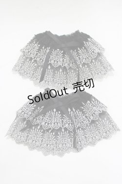 画像1: Moi-meme-Moitie / クラウン2段レースお袖とめ  ブラック×シルバー H-25-12-28-1081-MO-ZA-KB-ZH