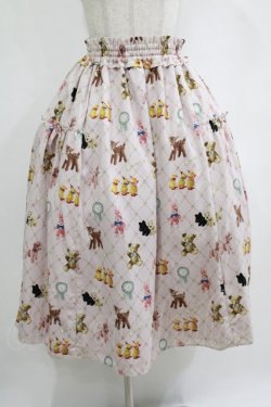 画像1: Melody BasKet / ちいさなぬいぐるみスカート  ピンク H-25-12-28-1007-LO-SK-KB-ZH