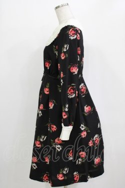 画像2: Shirley Temple / フラワープリントワンピース Ladies ブラック H-25-12-28-1014-ET-OP-KB-ZH
