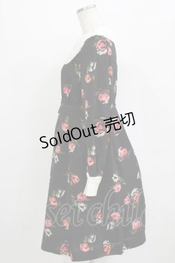 画像2: Shirley Temple / フラワープリントワンピース Ladies ブラック H-25-12-28-1014-ET-OP-KB-ZH