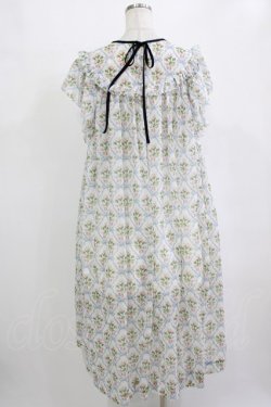 画像3: Maison de minette / "Ruban et rose" frill sleeve dress  ブルー H-25-12-28-1018-LO-OP-KB-ZH