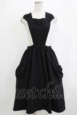 画像1: bullion / サロペットスカート  ブラック H-25-12-28-1022-EL-SK-KB-ZH