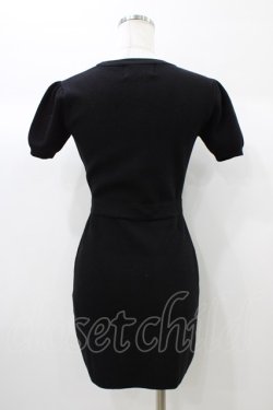 画像2: michellMacaron / ランダムストーンニットワンピース XS ブラック H-25-12-28-063-0-OP-NS-ZH