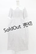 DearMyLove / 大きなレース襟コットンワンピース LL グレー H-25-12-28-012-EL-OP-NS-ZH