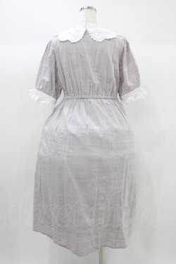 画像2: DearMyLove / 大きなレース襟コットンワンピース LL グレー H-25-12-28-012-EL-OP-NS-ZH