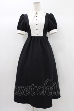 画像1: EATME / メイドライクバイカラーワンピース S ブラック H-25-12-28-020-LO-OP-NS-ZH