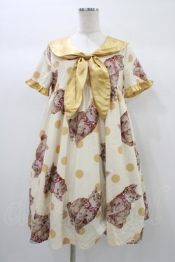 画像1: To Alice / ねこプリントセーラーワンピース S アイボリー H-25-12-28-022-LO-OP-NS-ZH