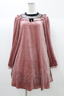 画像1: Amavel / ベロアワンピース Free ピンク H-25-12-28-023-CA-OP-NS-ZH