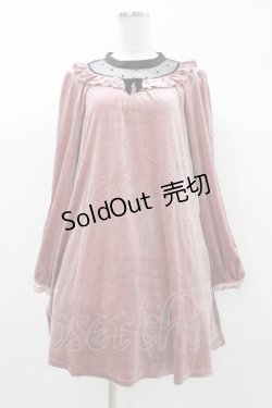 画像1: Amavel / ベロアワンピース Free ピンク H-25-12-28-023-CA-OP-NS-ZH