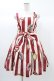 画像1: To Alice / ストライプラベルジャンパースカート S レッド H-25-12-28-026-LO-OP-NS-ZH (1)